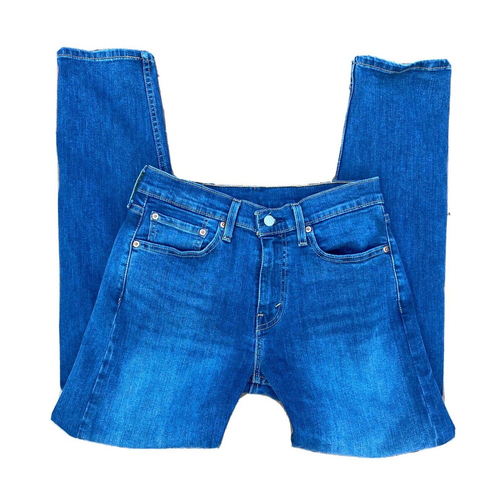 Levis 502 Mid Rise Zip Fly Straight Leg Denim Jeans Size 29X32